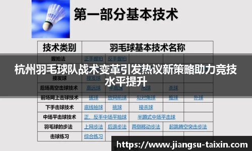 杭州羽毛球队战术变革引发热议新策略助力竞技水平提升