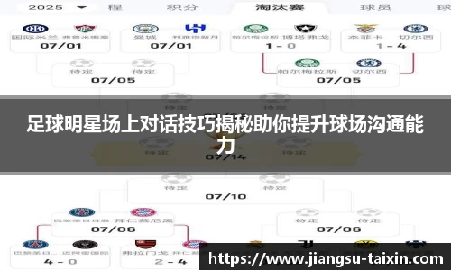 足球明星场上对话技巧揭秘助你提升球场沟通能力