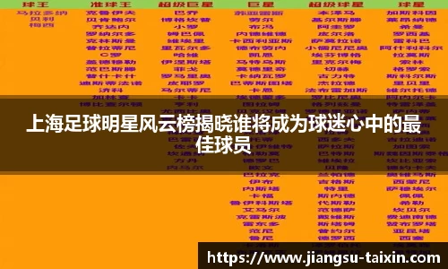 上海足球明星风云榜揭晓谁将成为球迷心中的最佳球员